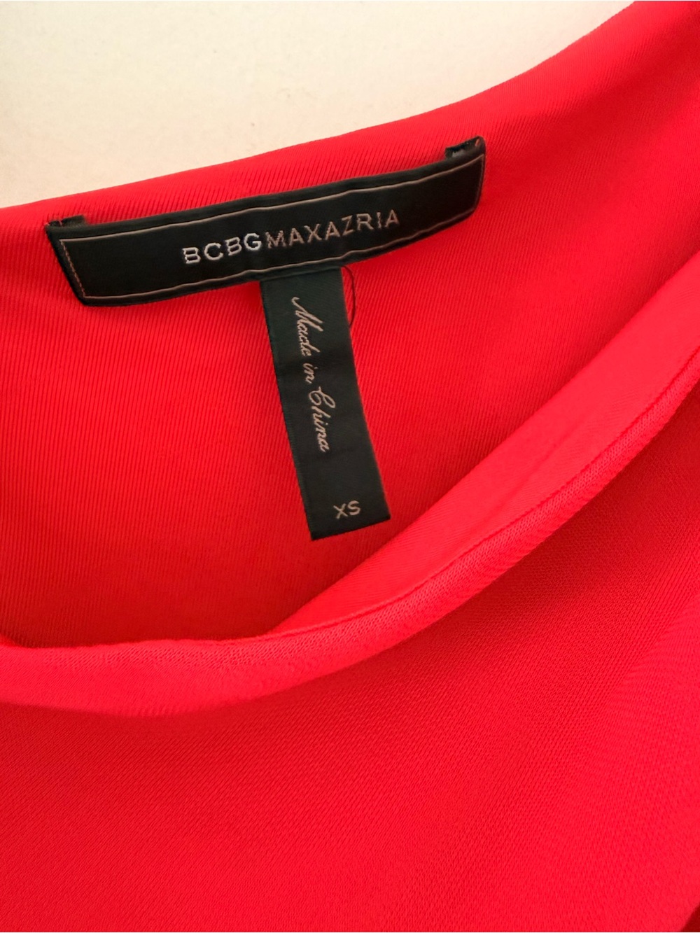 BCBGMaxAzria Red One-Shoulder Draped Gown - Picture 2 of 3